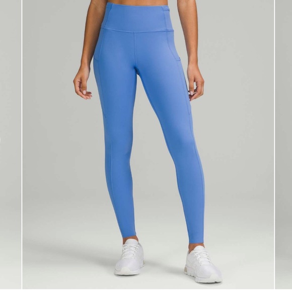 Lululemon Fast and Free Brushed High-Rise Tight- Blue Nile 28” - Picture 2 of 8